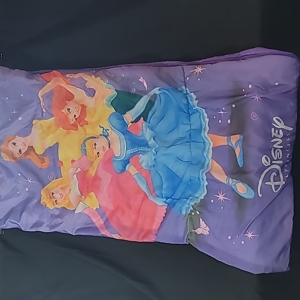Disney Princess Sleeping Bag Child Size Belle Cinderella Ariel Sleeping Beauty